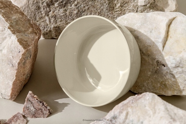 Обідній сервіз Konsimo Victo, бежевий глянцевий, набір тарілок на 6 осіб (12 предметів)