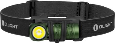 Ліхтарик налобний OLIGHT Perun 2 Mini LED, 1100 люмен, 150 м, USB-зарядка, EDC, червоне світло, 5 режимів, водонепроникний, з налобною стрічкою, для кемпінгу, надзвичайних ситуацій (зелений, нейтрально-білий)
