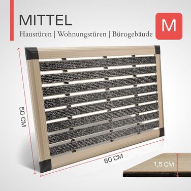 Aluminum Outdoor Doormat - 50x80cm - Rust-Proof, Non-Slip - Champagne Gold