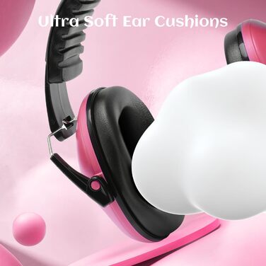 Навушники захисні для дітей Floriogra (2 шт) - блакитні та рожеві - від 3 до 16 років, складані, шумозаглушні