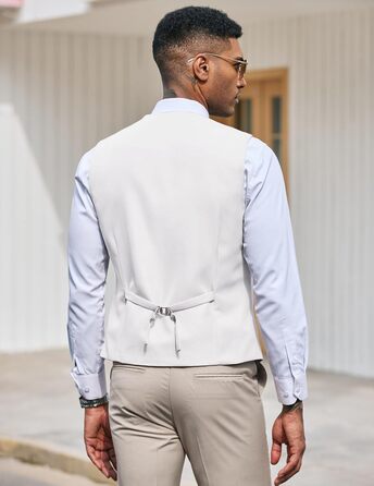 Жилет чоловічий COOFANDY, вузький крій, формальний/повсякденний, для костюма або смокінгу, білий/квітковий принт, розмір L