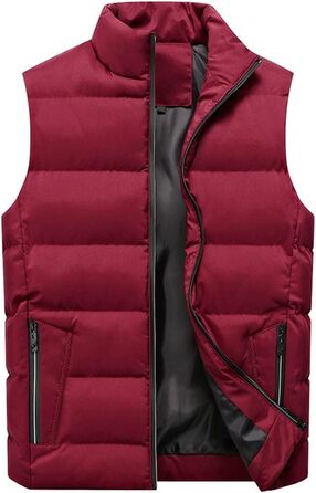 Чоловіча степкова жилетка YOUTHUP для зими, спорту та відпочинку. Тепла безрукавка з коміром, червона, L. Модель LHB-01