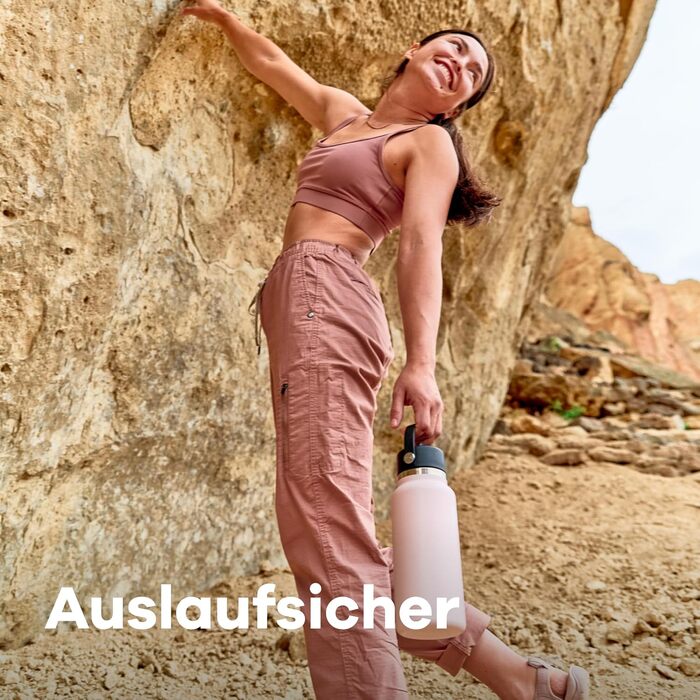 Фляга для води Hydro Flask 946 мл (32oz) з нержавіючої сталі - спортивна термофляка з герметичним кришкою та ремінцем. Можна мити в посудомийній машині.