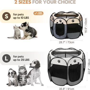 Трансформер-переноска для тварин, портативна, м'яка, Pop-Up, для собак, котів та кошенят, сітка, дихаючий матеріал, для дому та вулиці, темно-коричнева (Маленька, Сіра)