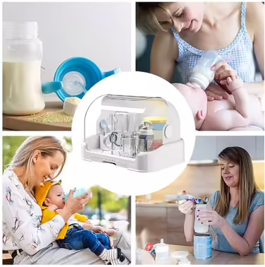 Bottle Storage Box - Bottle Sterilizer for Bottles, Bottle Organizer | Bottle Storage Box, Dustproof for Babies, Countertop Drying Rack