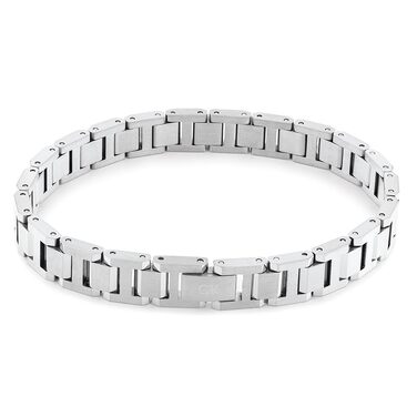 Браслет Calvin Klein NETWORK чоловічий сріблястий з застібкою-кнебелем, сталь