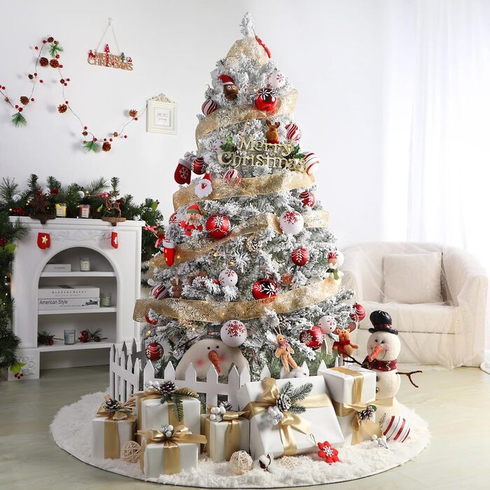 12 шт. прикраси на ялинку Shareconn 80 мм, кольорові пластикові кулі, для ялинки, святкування, вечірки (чорний & золотий, червоний & білий)