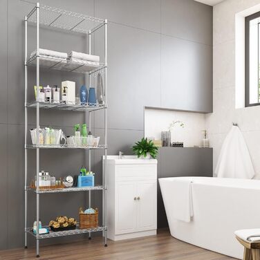 Himimi Regal - 54 x 29 x 160cm Metal Wire Shelf Unit
