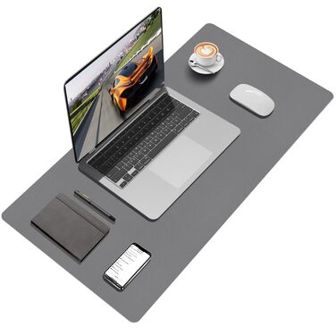 Килимок для столу Zindoo XL 100x40 см антрацит: захист від подряпин, водостійкий, для миші та письма