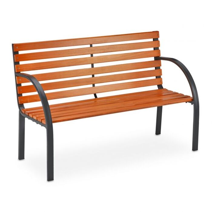Relaxdays Garden Bench Wood & Metal