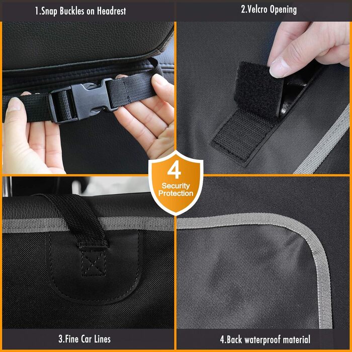 Захист для багажника автомобіля для собак з боковим захистом, ультралегкий та водонепроникний (105x185 см), універсальний для SUV/Kombi/малих автомобілів, міцна собача ковдра з покращеним клямром