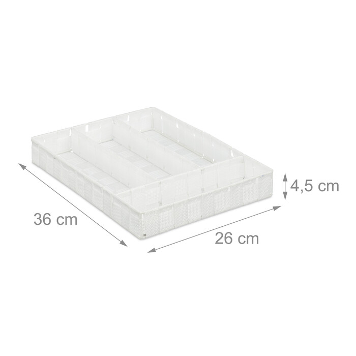 Relaxdays Cutlery Box with 4 Compartments