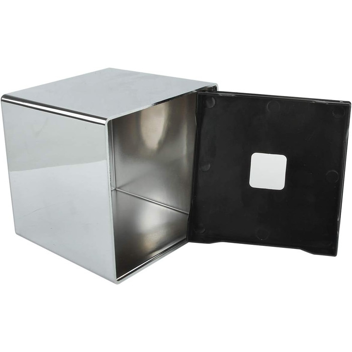 Discoball Tissue Box Cover Cube Tissue Holder Square Mirror Tissue Dispenser Holder Bathroom Tissue Organizer Stand for Home, Office, and Car (Silver)