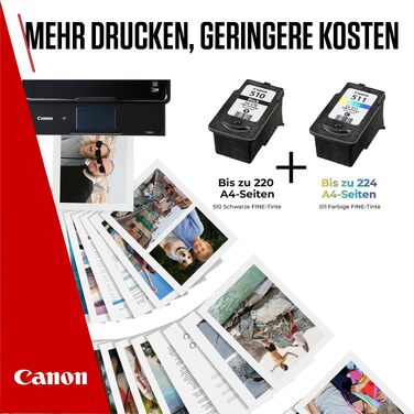 Комплект оригінальних картриджів Canon PG-510 та CL-511 FINE з фотопапером для домашнього друку