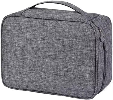 Органайзер для кабелів та аксесуарів Retoo: кейс для подорожей, USB-кабелі, Power Bank, карти, телефон, зарядні пристрої, сірий