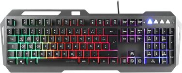 Speedlink LUNERA 4-в-1 RGB Ігровий Набір – Клавіатура, Миша, Навушники та Килимок для Миші, QWERTZ, Чорний