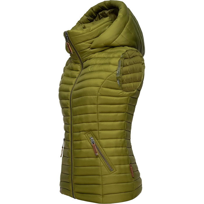 Жіноча перехідна куртка Navahoo - легка степкова жилетка з відстібною капюшоном Shadaa - 3XL (XS, Оливковий)