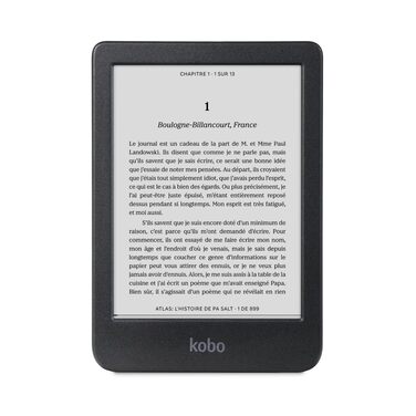 Kobo Clara BW: eReader з 6-дюймовим сенсорним екраном, ComfortLight PRO, підтримка аудіокниг, водонепроникність, 16 ГБ, чорний