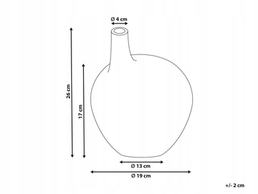 Декоративна керамічна ваза BENTONG, 26 см, блакитна