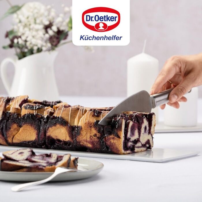 Форма для випічки Dr. Oetker Königskuchen 30x12 см, двоколірна (сіро-червона) з бортиком для кексів