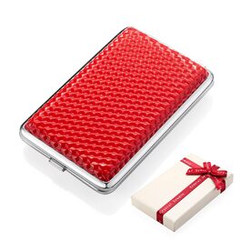 Чохол для сигарет з PU шкіри на 14 сигарет: чорний, срібний, червоний, синій - для чоловіків та жінок