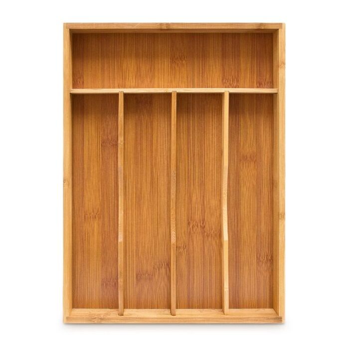 Relaxdays Cutlery Box Bamboo 34x25x4.5cm