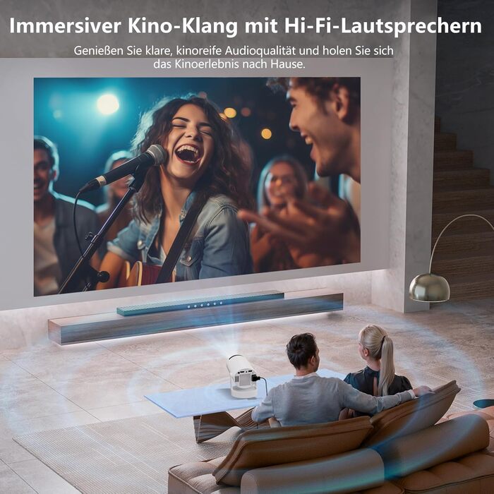 Розумний міні проектор HY300 PRO HIFI: Android 11, FHD 1080p, 4K, 300 ANSI Lumen, WiFi 6, Bluetooth 5.0, для дому та кіно