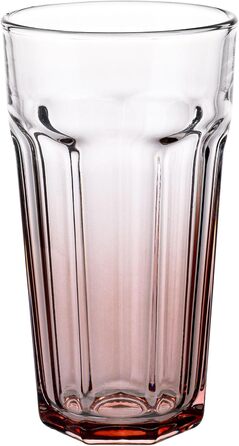 Cocktail Glasses, Large Drinking Glasses, Cuba Libre Glasses | 700 ml | Set of 6 | Cocktail Highball Water Glasses Set XXL Tumblers Retro Design | GIGI Collection | WATERCOLOR OMBRE - Hand Wash