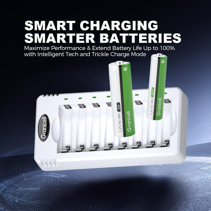 Зарядний пристрій AA + 4 x 2800mAh акумулятори AA 1.2V - Зарядний пристрій для акумуляторів NI-MH