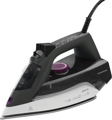 Праска Grundig SI 4850 з пароутворенням, сірий/білий/фіолетовий колір