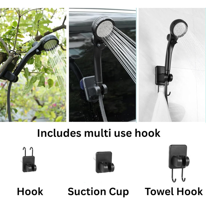 Портативна душова кабіна для кемпінгу HowseHold 6000 mAh з акумулятором, USB-C, регульований тиск, для відпочинку на природі, фестивалів, походів та подорожей