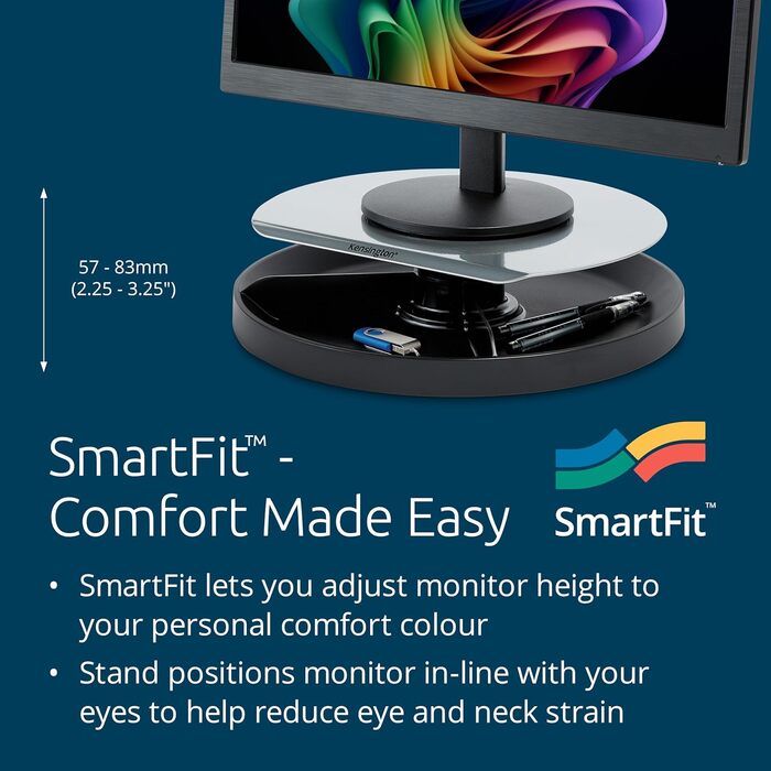 Поворотна підставка для монітора Kensington SmartFit, регульована висота, 60049EU