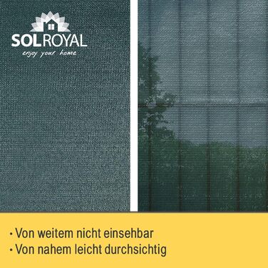 Sol Royal Shade Net 25m x 1.5m Shading Fabric 165g/m² – Dense sun protection with UV protection & cable ties for easy attachment – HDPE privacy screen green for greenhouse & fence SG80