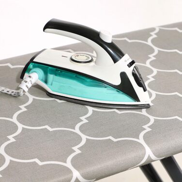 Кришка для прасувальної дошки KADAX з шнурком, бавовняна кришка для прасувальної дошки, кришка для прасувальної дошки для парогенератора, замінна кришка для прасувальної дошки з м'яким шаром (Сірий 132x48)