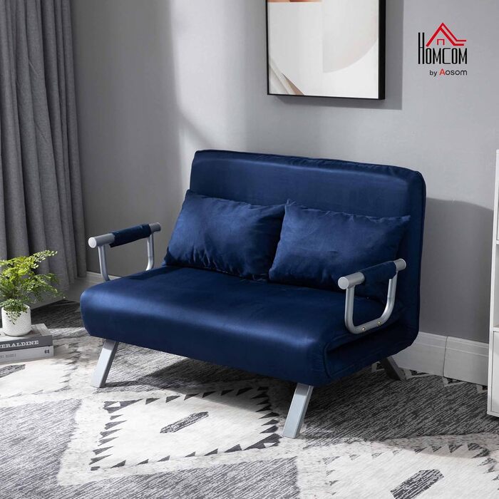 HOMCOM Adjustable Backrest Sleeper Sofa