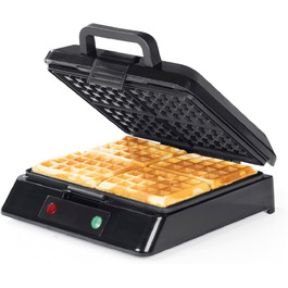 Gourmetmaxx Belgian Waffle Maker - 1000W - Non-Stick Coating - Even Heat Distribution - Makes 4 Waffles