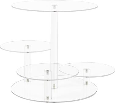 Підставка для капкейків Fhmidic на 6 ярусів, акрилова етажерка, 6-ярусна підставка для десертів та випічки, тортниця, підставка для маффінів для вечірок, днів народжень, тематичних вечірок, дитячих свят (квіткова)