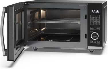 Мікрохвильова піч SHARP YC-MS252AE-B: 20 літрів, 900W, гриль, чорний колір