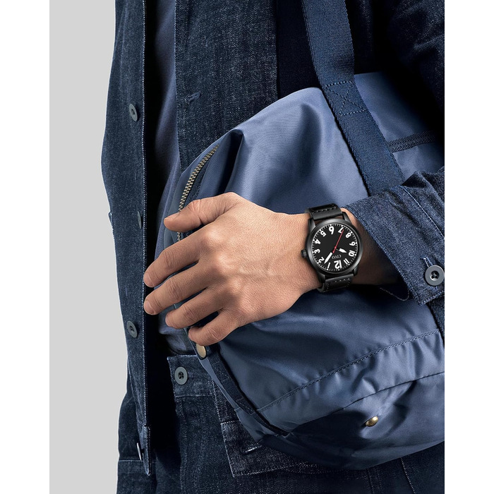 Чоловічий годинник CIVO з великими цифрами: аналоговий класичний годинник на зап'ясті з великими цифрами - водонепроникний кварцовий військовий годинник для чоловіків зі світловим покриттям - подарунок для чоловіків, людей похилого віку з поганим зором (A3 Чорний)