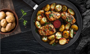 Набір сковорідок Tefal Dark Essential, 3 предмети, для індукційних плит, 20/24/28 см