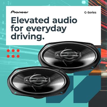 Автомобільна акустика Pioneer TS-G6930F 6x9 дюймів, 3-смугові коаксіальні динаміки, 400 Вт, комплект 2 шт., потужний звук, глибина монтажу 70 мм, з решіткою