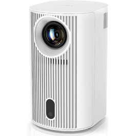 Портативний проєктор Mini Beamer: 4K, 1080p, WiFi 6, Bluetooth 5.4, Auto Keystone, 200 дюймів, сумісний з ноутбуками, смартфонами та TV (Weiß-P6)