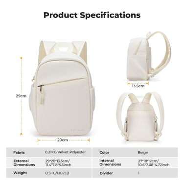 Рюкзак для камери K&F Concept - компактний, для DSLR, з регульованим ременем, для повсякденного використання, роботи та подорожей, колір: темно-зелений (бежевий)