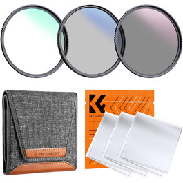 Набір фільтрів K&F Concept 58mm: UV, CPL, ND4 (Nano-Klear)
