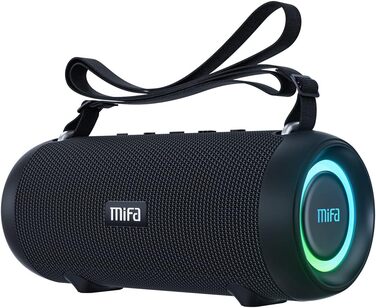 MIFA A90 Bluetooth-колонка: 60W, водонепроникність IPX7, RGB-підсвічування, 30 годин роботи, USB/Micro SD/AUX, True Wireless Stereo, з чохлом та ремінцем
