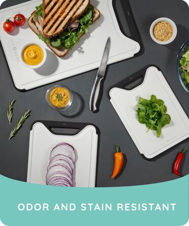 Набір дерев'яних обробних дощок для кухні, 3 шт., з канавками для соку, чорного кольору