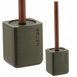 Підлоговий ершик для туалету SALVA, оливковий — аксесуар для ванної кімнати та вбиральні