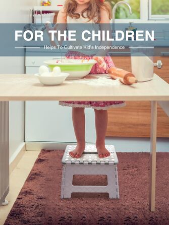 Складний стілець HOUSE DAY 22см, сірий та білий - для дому, кемпінгу, пікніка, дітей