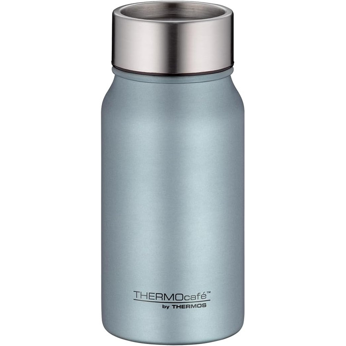 Термокружка THERMOcafé by THERMOS TC 0,5 л, нержавіюча сталь, ізоляція, для кави з собою, не протікає, 9 год гаряча & 18 год холодна, для миття в посудомийній машині, без BPA (Ice Blue Mat)