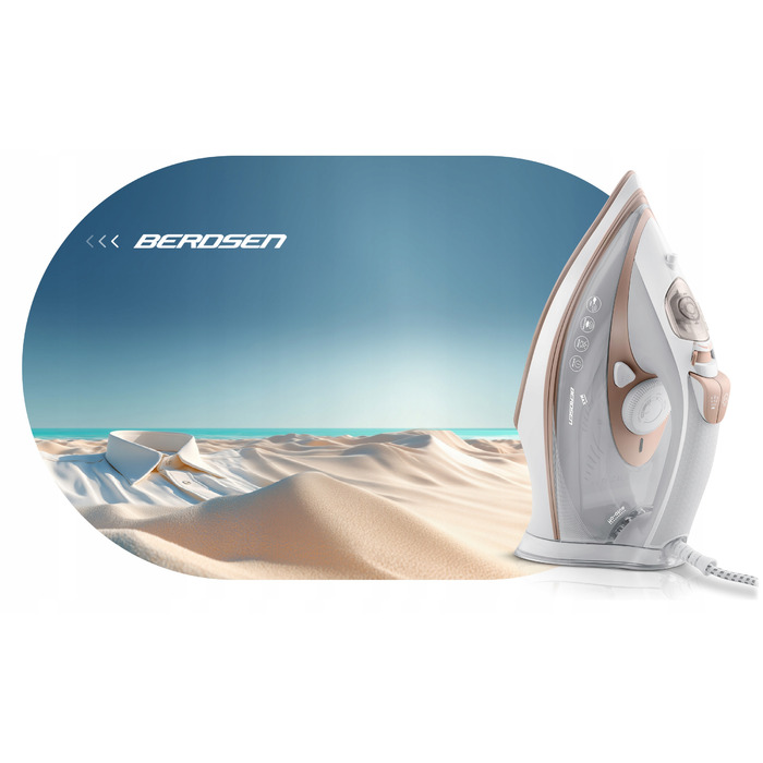 Парова праска Berdsen 3000 Вт з керамічною підошвою, резервуаром 380 мл та функцією вертикального відпарювання
